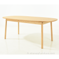 Table de salle à manger en bois massif design moderne de haute qualité